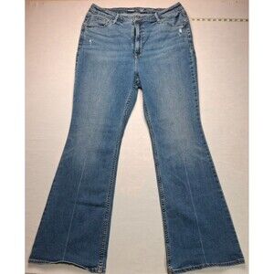 Old Navy Higher High Rise Flare Secret Smooth Pockets Jeans Women Size 16